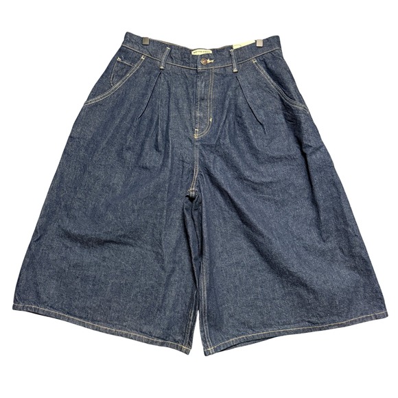 We The Free Denim - We The Free Antonia Crop Jeans Women 29 Blue Wide Leg Pleated High Rise Boho Y2K